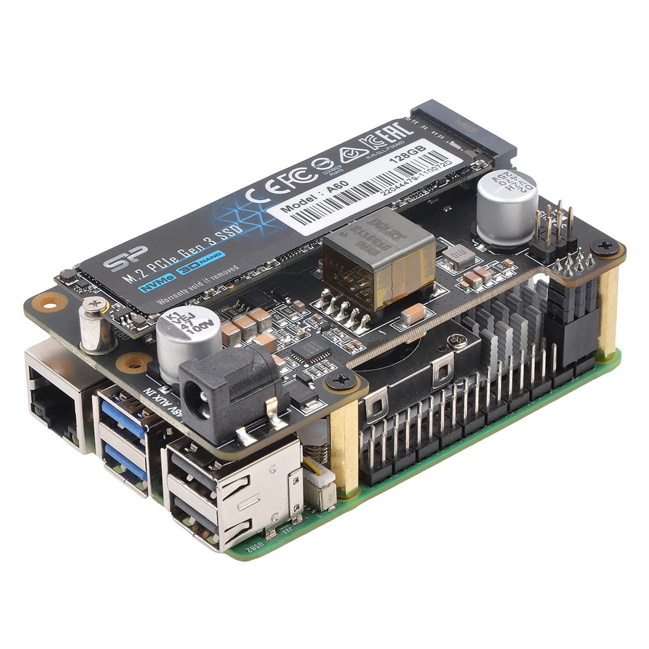 SupTronics X1012 NVMe + PoE Add-on for Raspberry Pi 5 by SupTronics - The Pi Hut