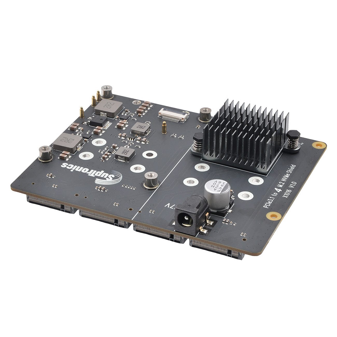 SupTronics X1016 Four-Slot NVMe Add-on for Raspberry Pi 5 by SupTronics - The Pi Hut