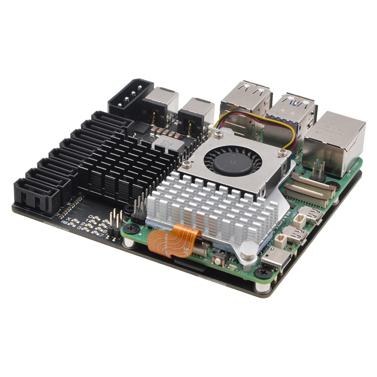SupTronics X1017 8-Port SATA Expansion Board for Pi 5 by SupTronics - The Pi Hut