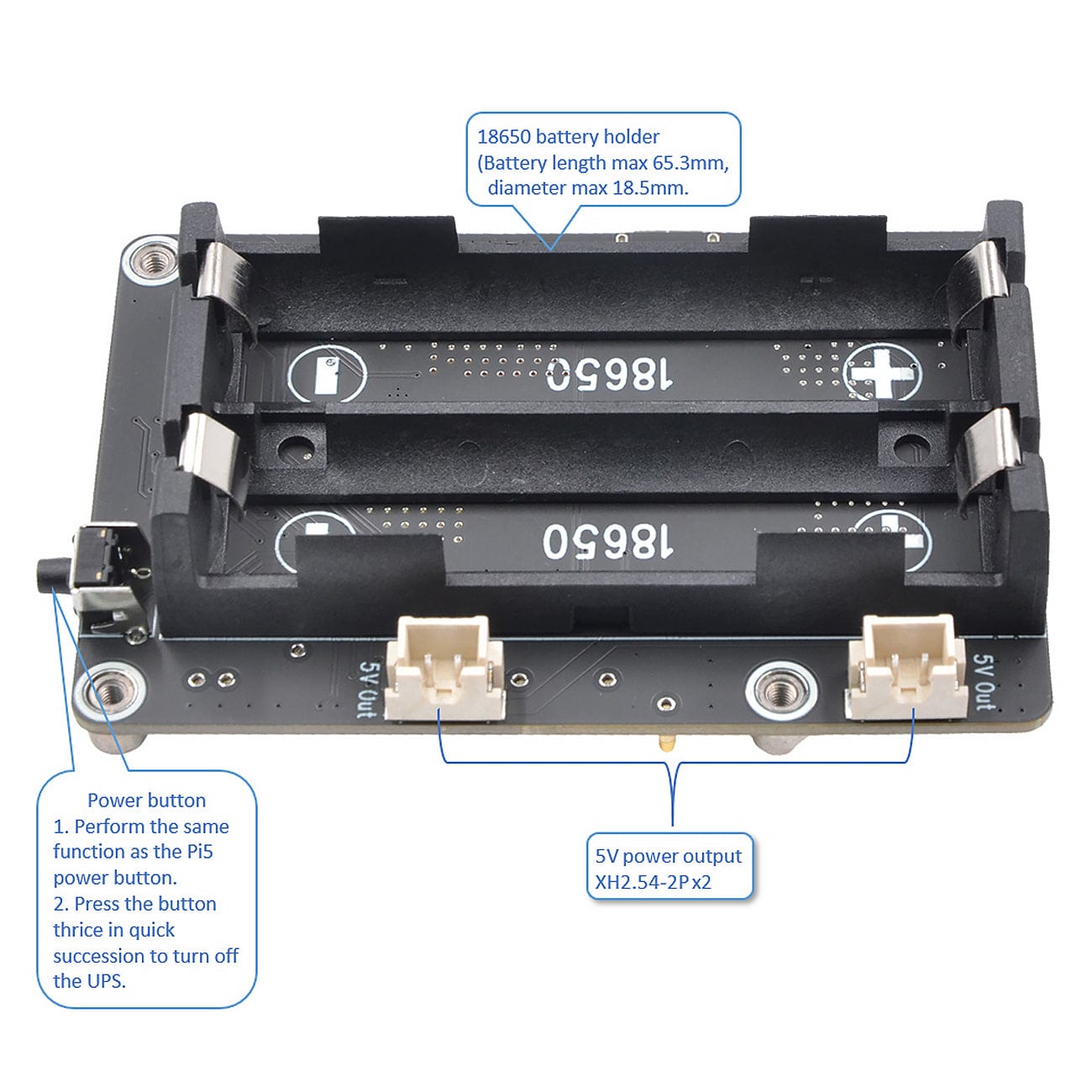 SupTronics X1200 5.1V 5A UPS for Raspberry Pi 5 by SupTronics - The Pi Hut