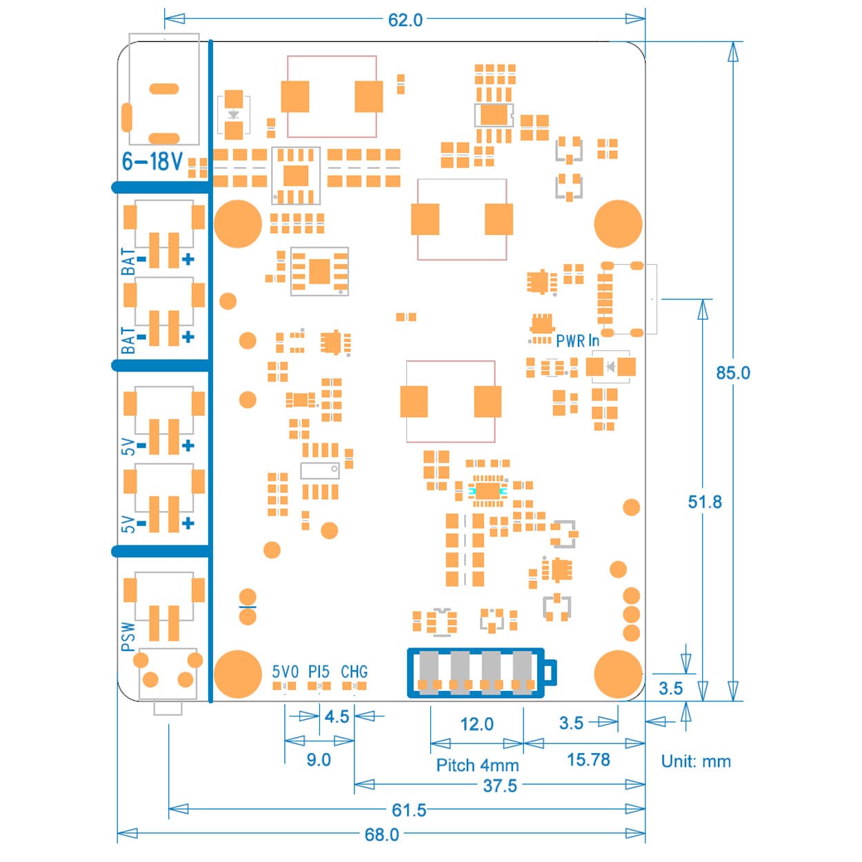 SupTronics X1203 UPS for Raspberry Pi 5 by SupTronics - The Pi Hut