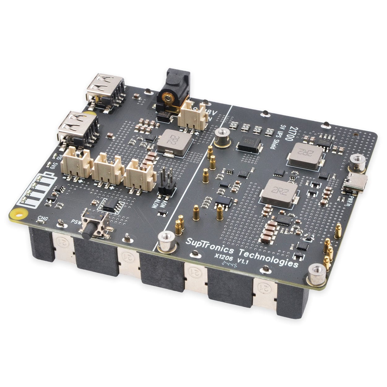 SupTronics X1206 4-Cell 21700 UPS for Raspberry Pi 5 by SupTronics - The Pi Hut