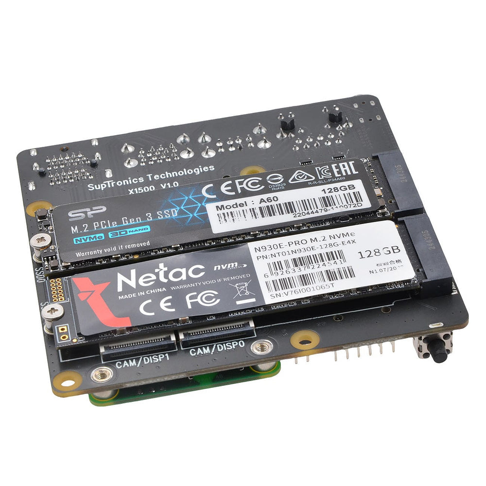 SupTronics X1500 Dual NVMe IO Board for CM5 by SupTronics - The Pi Hut