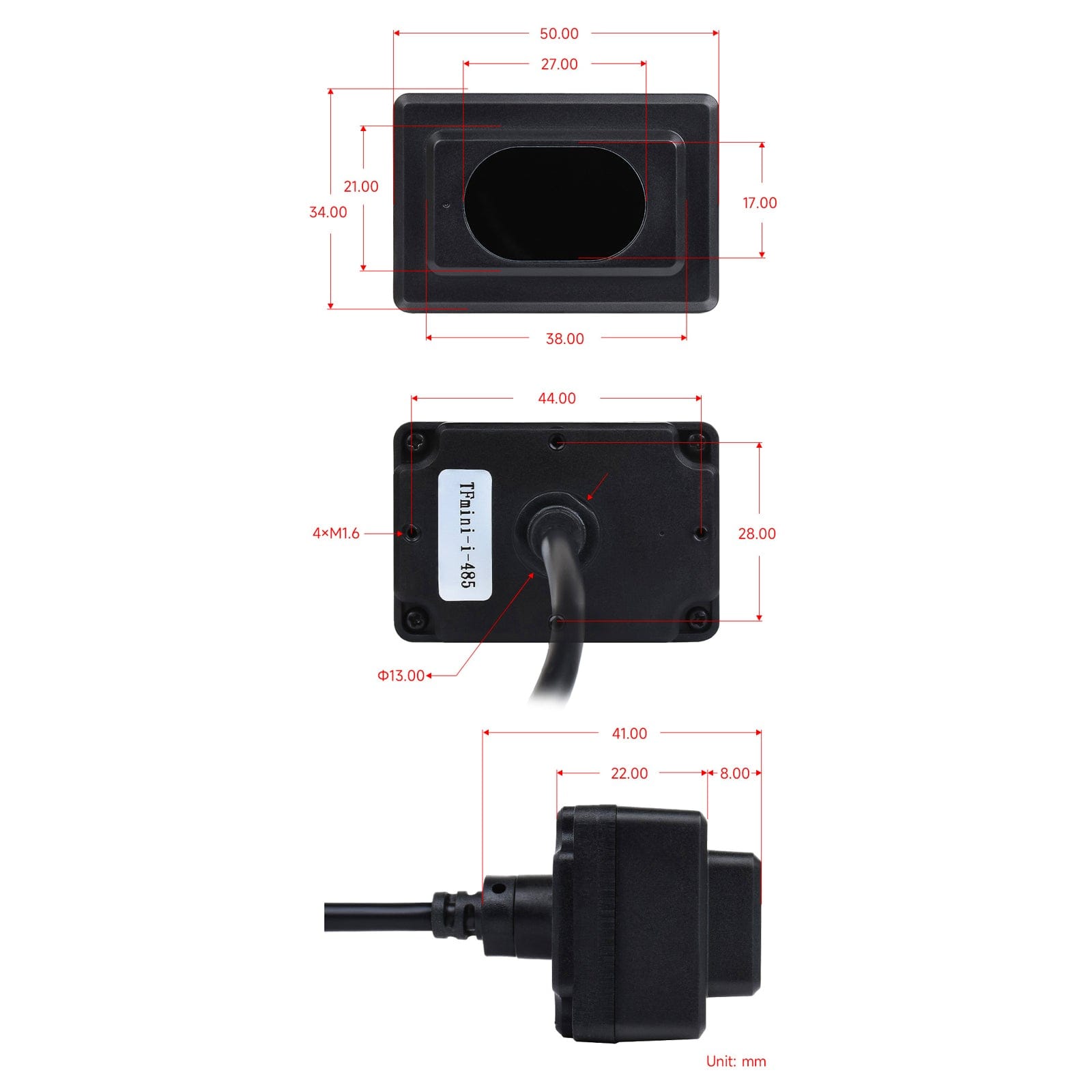 TFmini-i Industrial Lidar Ranging Sensor by Waveshare - The Pi Hut