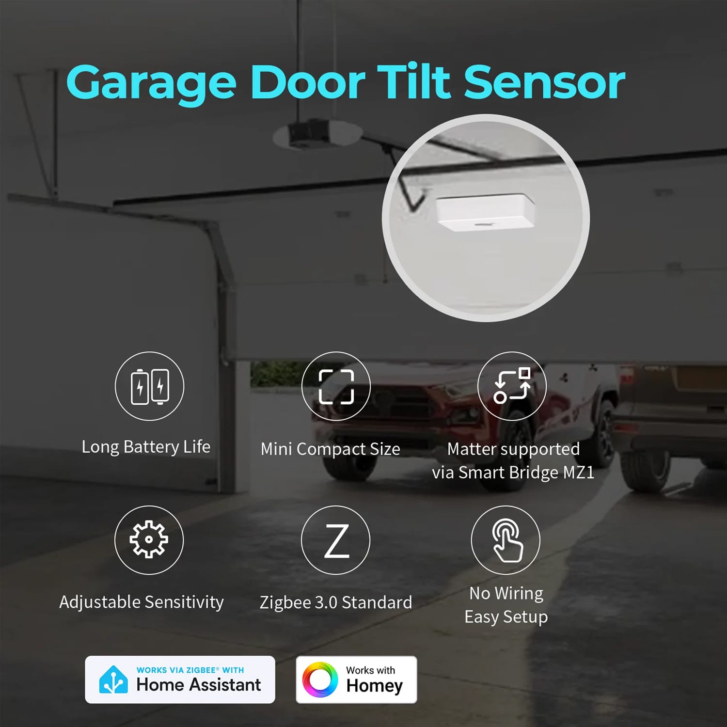 ThirdReality Zigbee Smart Garage Door Tilt Sensor