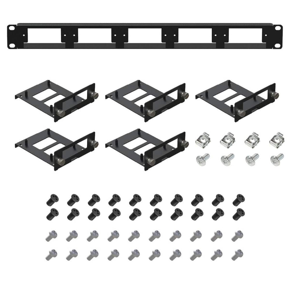 Uctronics 19" 1U Raspberry Pi Rack Mount with SSD Mounting Brackets (Holds 5x RPi) by Uctronics - The Pi Hut