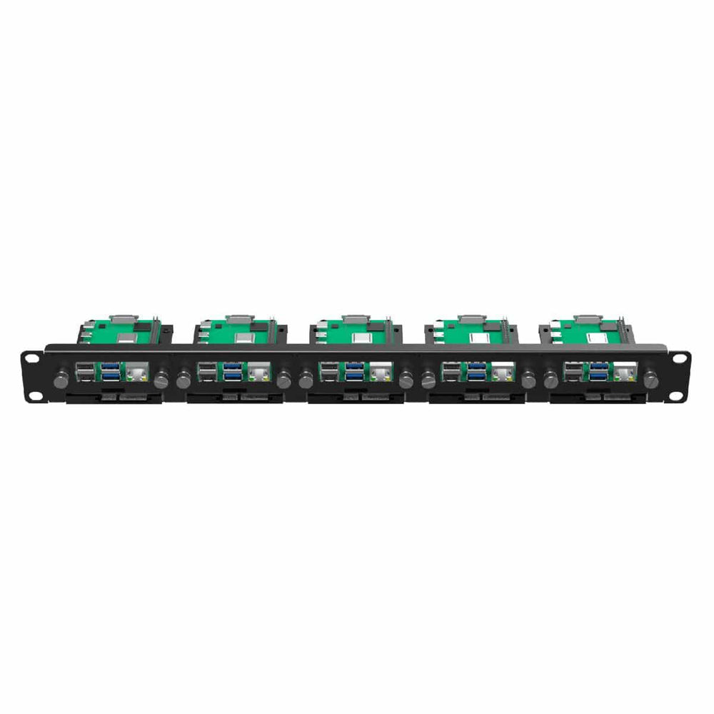 Uctronics 19" 1U Raspberry Pi Rack Mount with SSD Mounting Brackets (Holds 5x RPi) by Uctronics - The Pi Hut