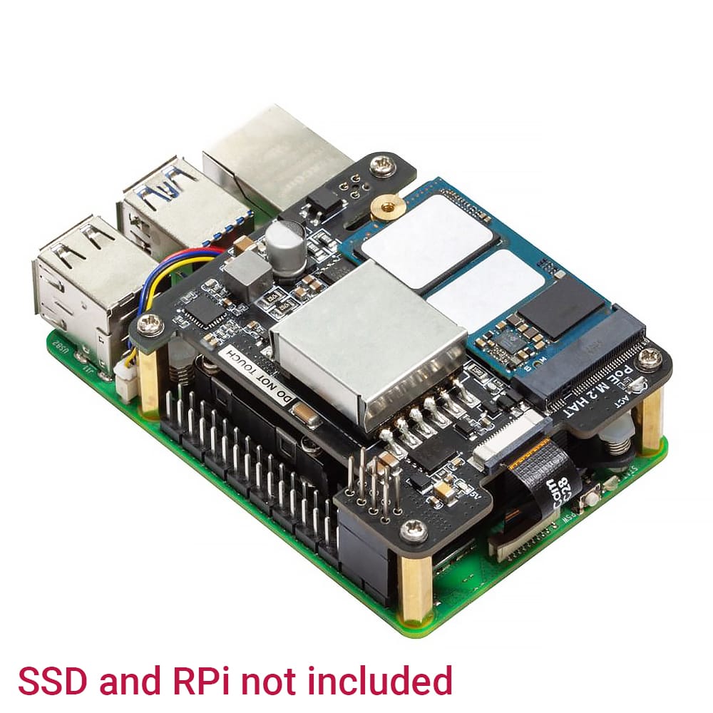 Uctronics 5V 5A PoE+ NVMe HAT for Raspberry Pi 5 (with Active Cooler) by Uctronics - The Pi Hut