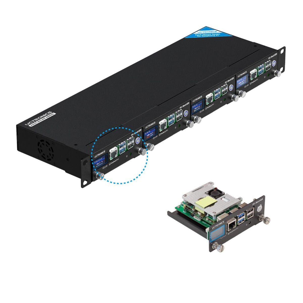 Uctronics PoE+ HAT for Raspberry Pi 5 with Active Cooler by Uctronics - The Pi Hut