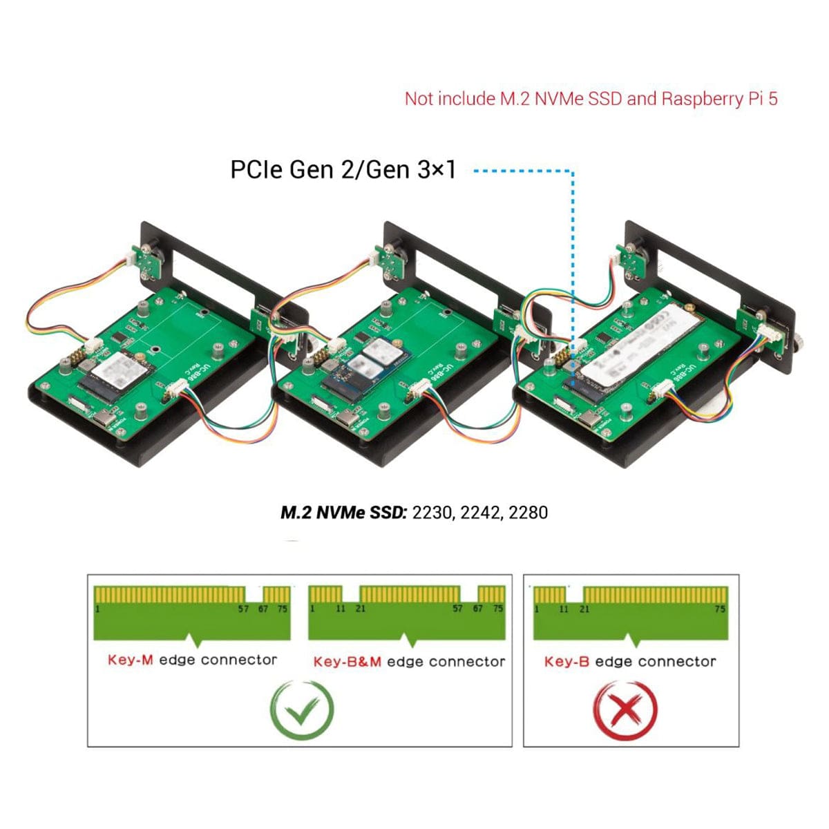 Uctronics Rack Pro for Pi 5 - 19" 1U Rack Mount with 4x M.2 Bases and LCDs by Uctronics - The Pi Hut