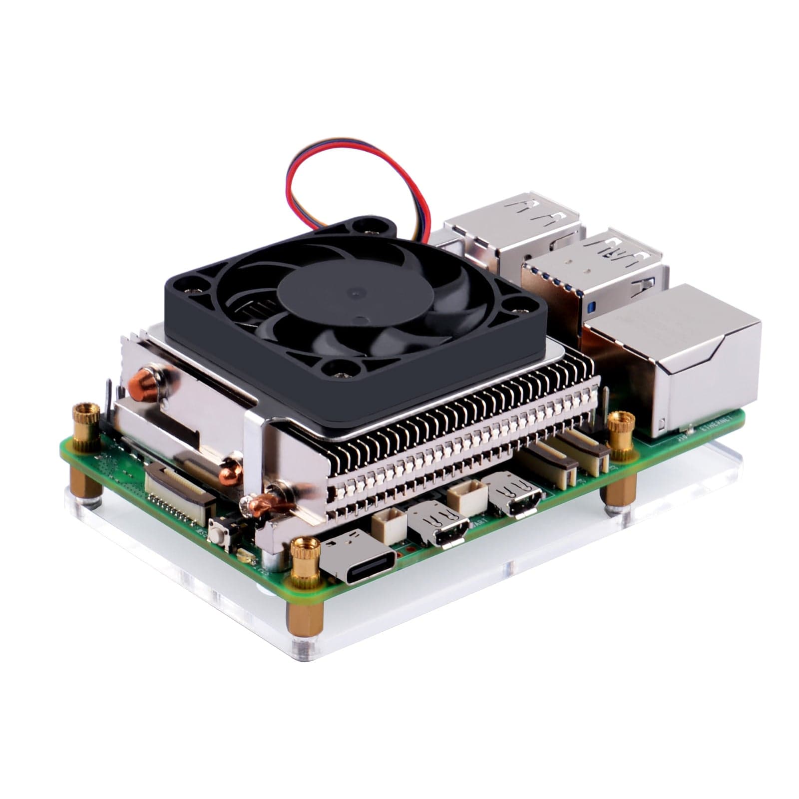 Ultra-thin ICE Tower Cooler for Raspberry Pi 5 by 52Pi - The Pi Hut