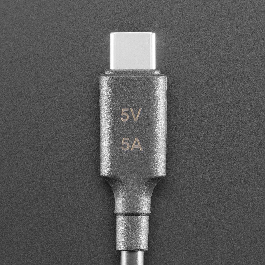 USB-C 3.1 PD to 5.5mm Barrel Jack Cable - 5V 5A 1.2m with E-Mark by Adafruit - The Pi Hut