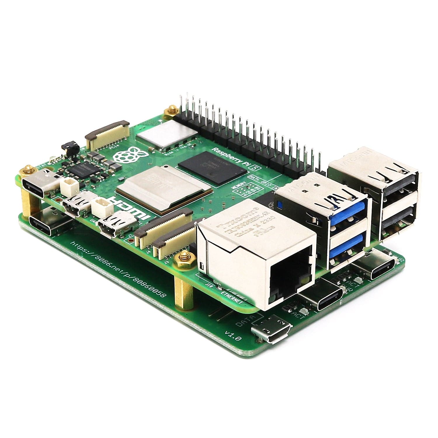 USB-C Dual Supply Splitter (5V) by 8086 - The Pi Hut