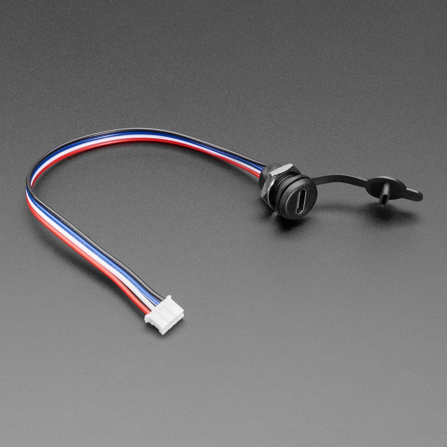 USB-C Screw Panel Mount to 4-pin JST PH Cable by Adafruit - The Pi Hut