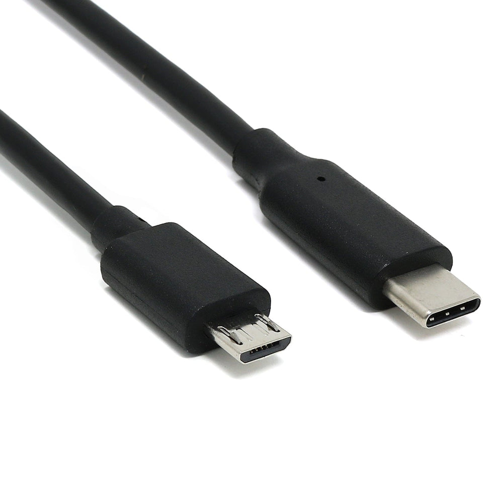 USB-C to Micro-USB Cable - Black by The Pi Hut - The Pi Hut