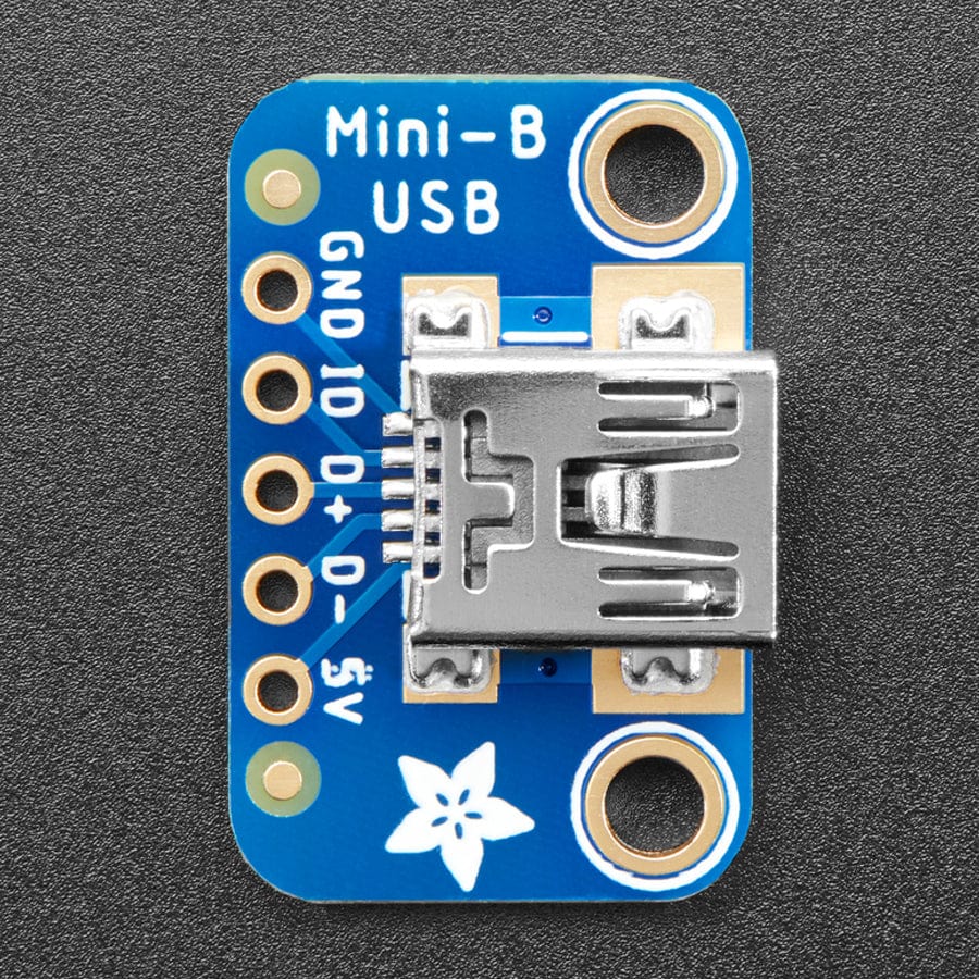 USB Mini-B Breakout Board by Adafruit - The Pi Hut