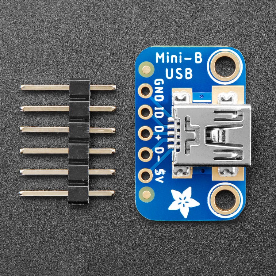 USB Mini-B Breakout Board by Adafruit - The Pi Hut