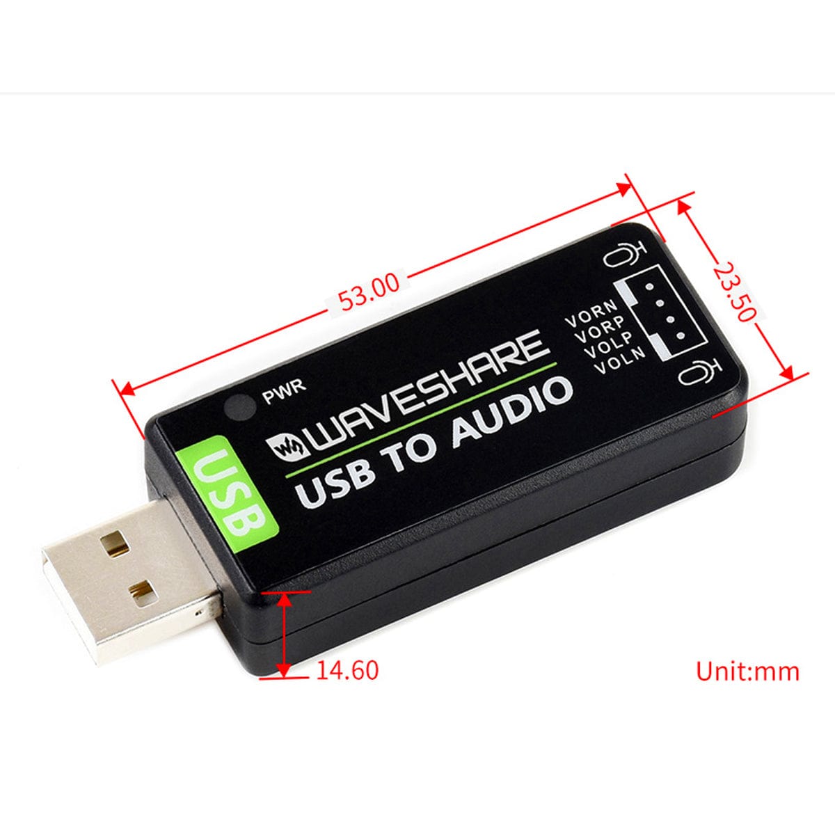 USB Sound card for Raspberry Pi (Driver-free) by Waveshare - The Pi Hut