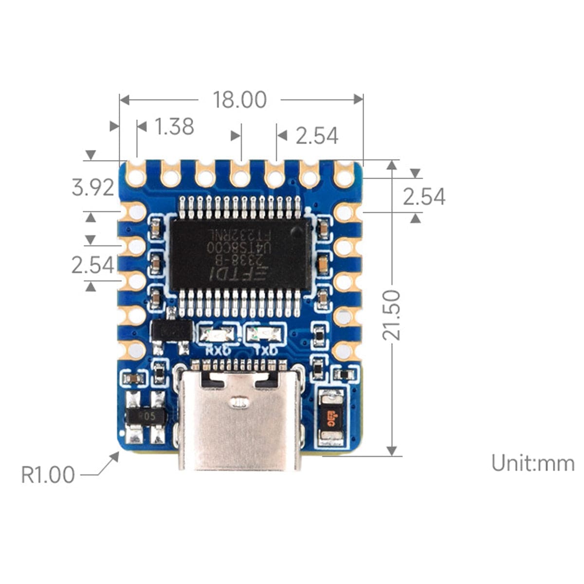 USB To UART (TTL) Mini Communication Module (With a Pre-Soldered Header) by Waveshare - The Pi Hut