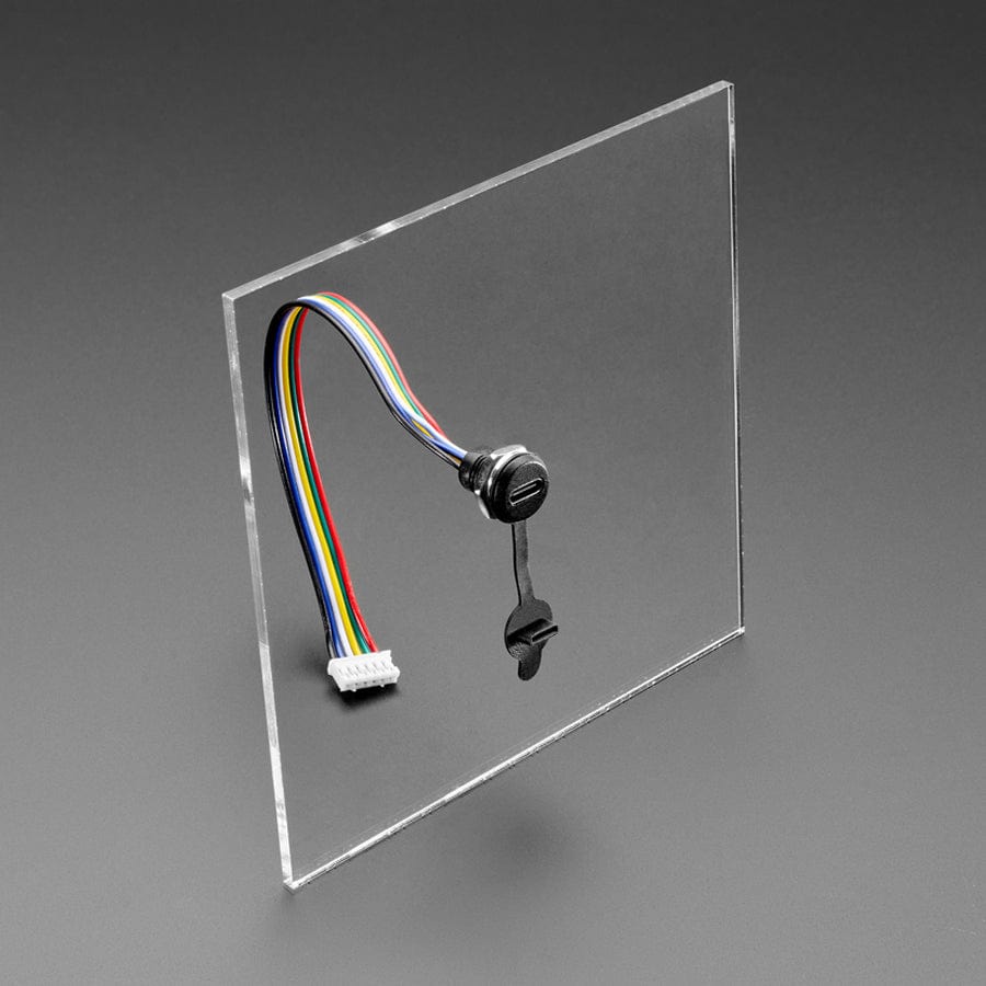 USB Type C Screw Panel Mount to 6 pin JST PH Cable by Adafruit - The Pi Hut