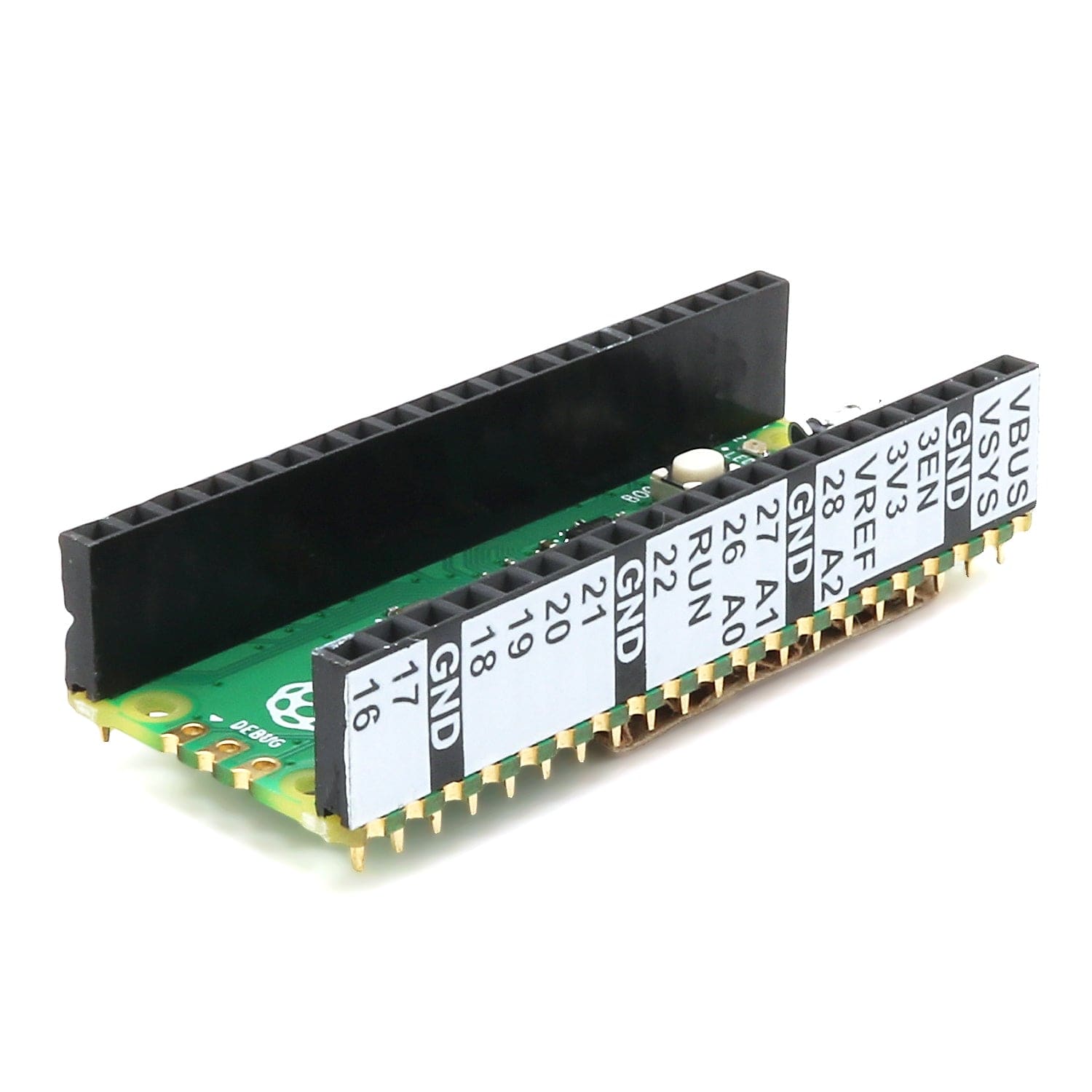 Vertical Labelled Headers for Raspberry Pi Pico by Where Labs - The Pi Hut