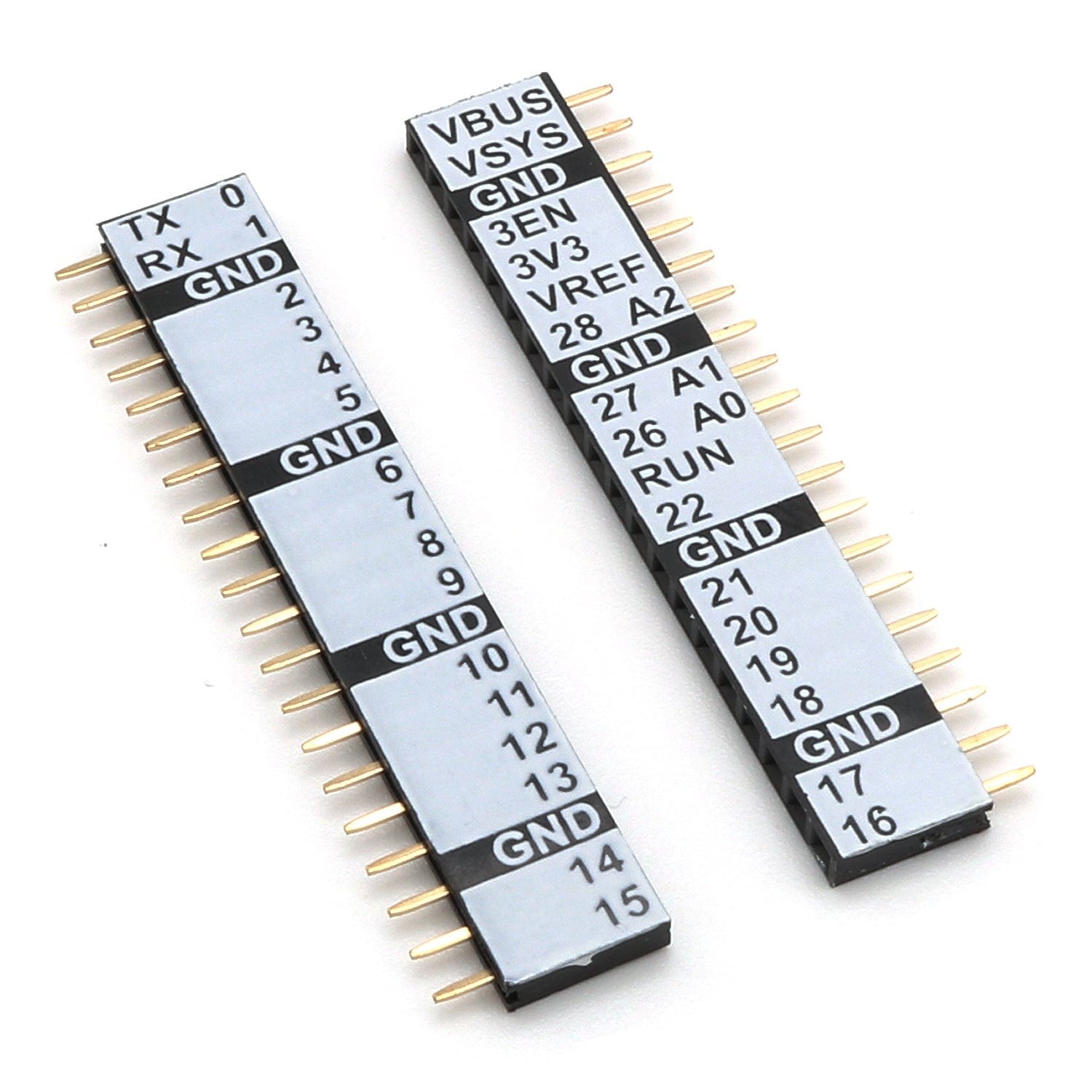 Vertical Labelled Headers for Raspberry Pi Pico by Where Labs - The Pi Hut