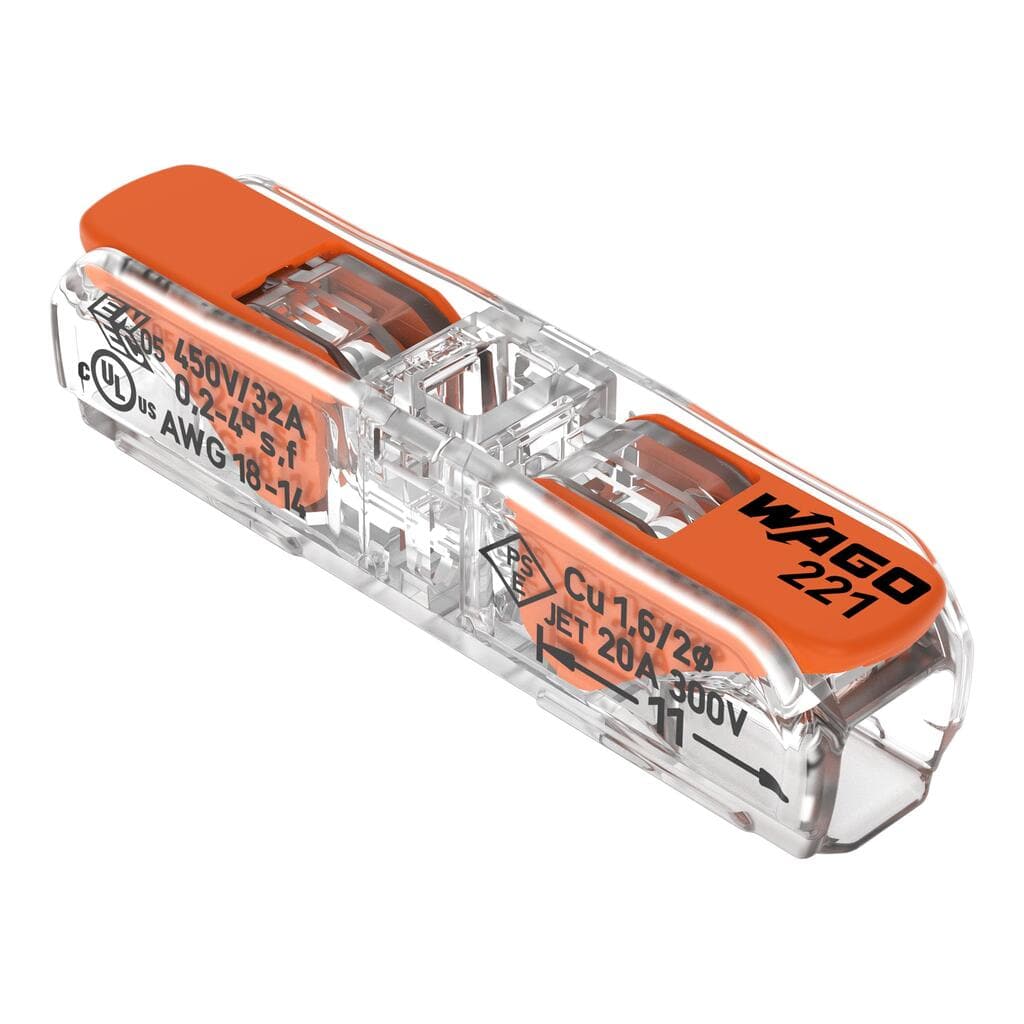 WAGO 221-2411 32A Inline Lever Connectors - Pack of 3 by Wago - The Pi Hut