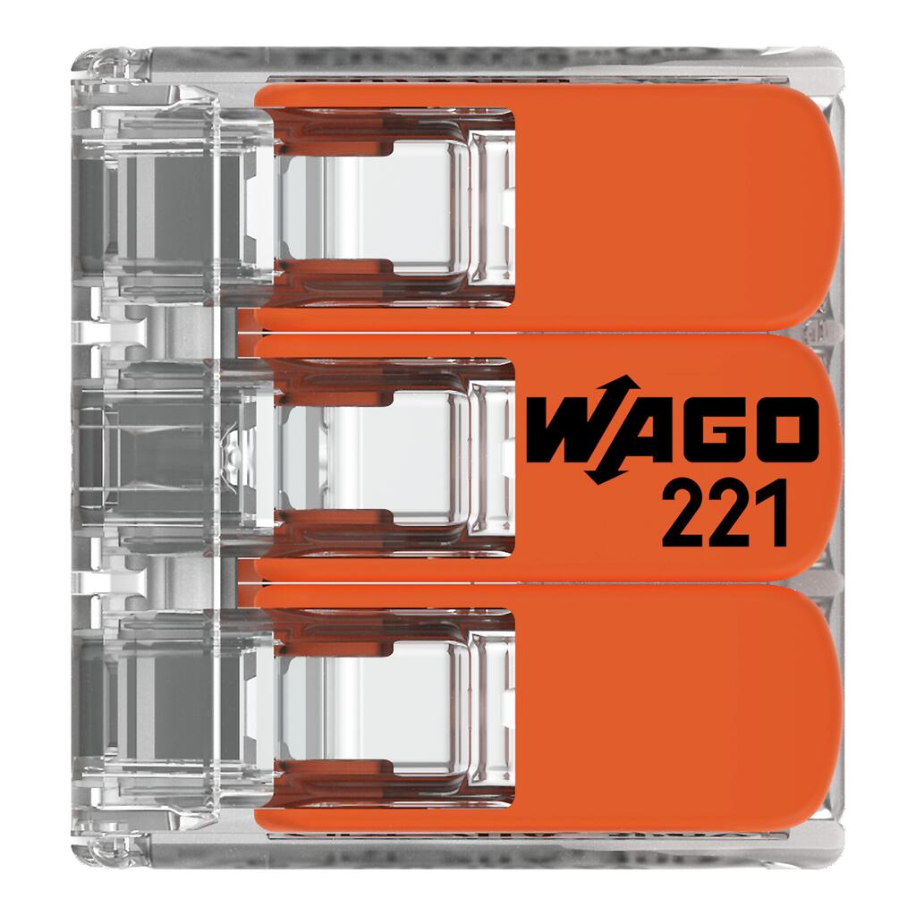 WAGO 221-413 32A 3-Way Lever Connectors - Pack of 3 by Wago - The Pi Hut
