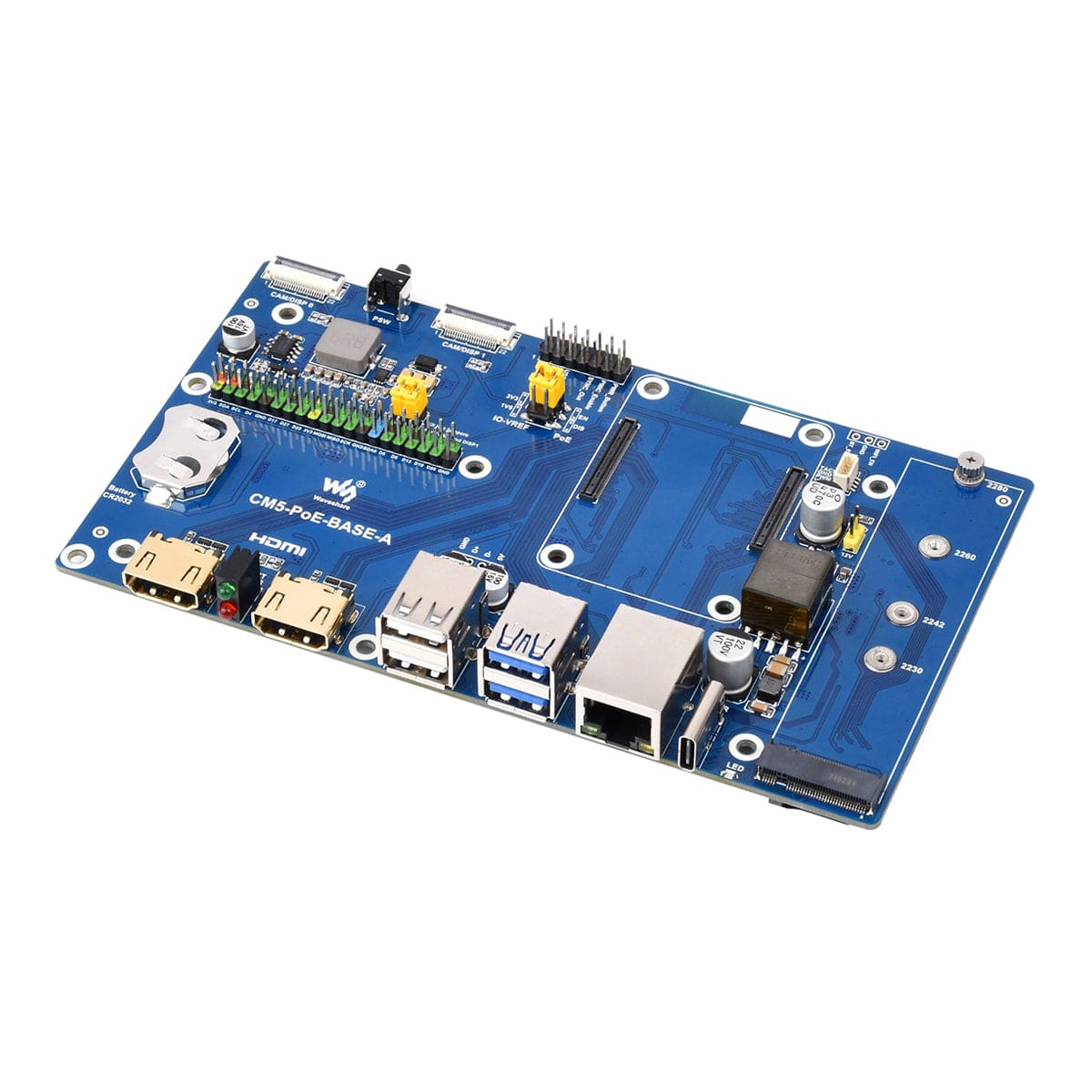 Waveshare PoE IO Board for Raspberry Pi CM5 by Waveshare - The Pi Hut