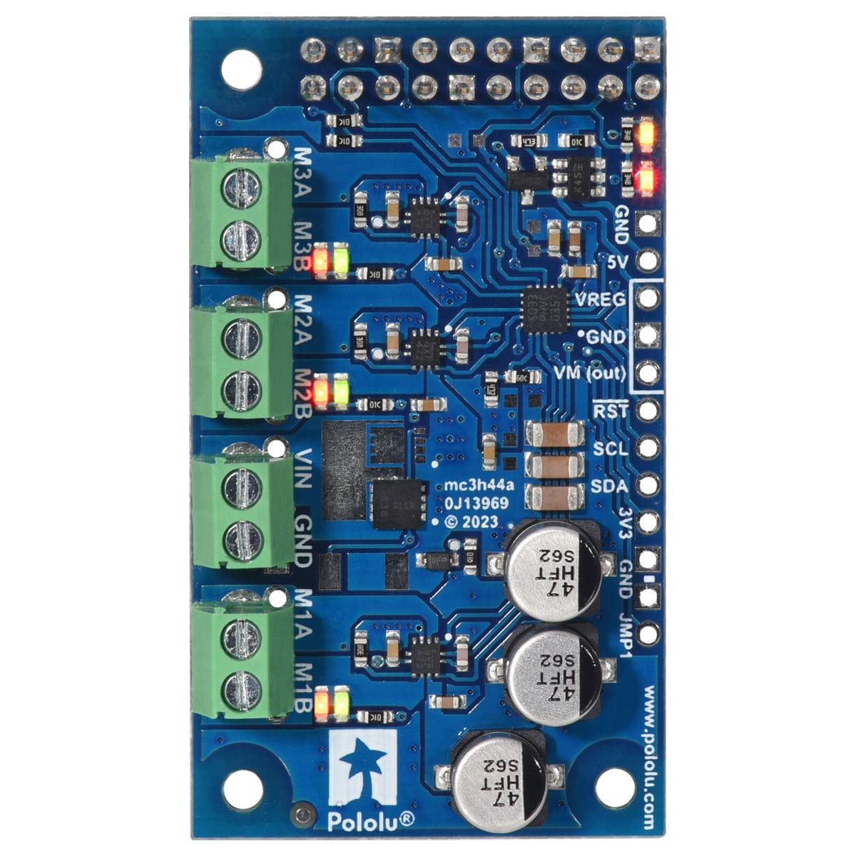 Pololu Motoron M3H550 Triple Motor Controller for Raspberry Pi by Pololu - The Pi Hut