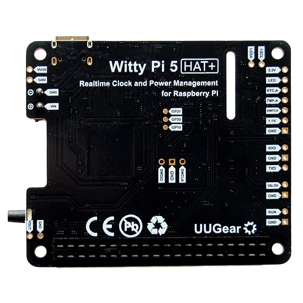 Witty Pi 5 HAT+ Real-Time Clock and Power Management for Raspberry Pi by UUGear - The Pi Hut