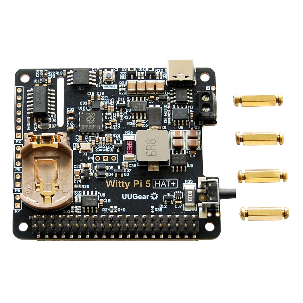 Witty Pi 5 HAT+ Real-Time Clock and Power Management for Raspberry Pi by UUGear - The Pi Hut