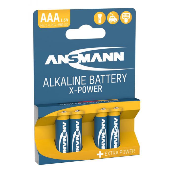 X-Power 1.5V AAA Alkaline Batteries (4-Pack) by ANSMANN - The Pi Hut