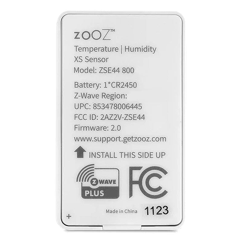 Zooz Z-Wave XS Temperature & Humidity Sensor - 800 Series by Zooz - The Pi Hut