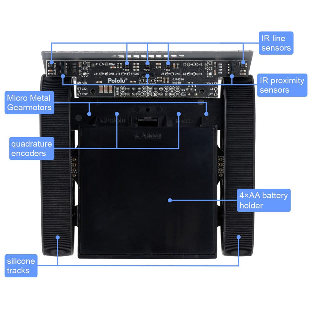 Zumo 2040 Robot (Assembled with 75:1 HP Motors) by Pololu - The Pi Hut