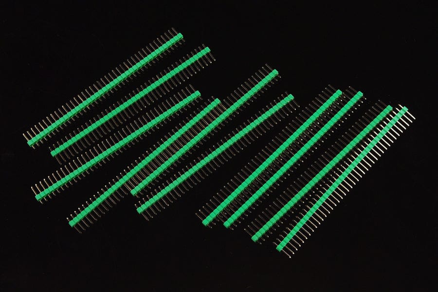 0.1″ (2.54 mm) Arduino Male Pin Headers (Straight Green 10PCS) by DFRobot - The Pi Hut