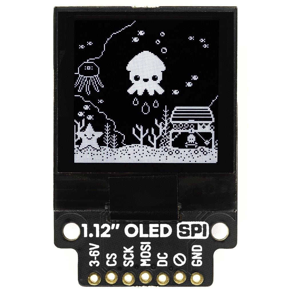 1.12" Mono OLED (128x128, white/black) Breakout – SPI by Pimoroni - The Pi Hut