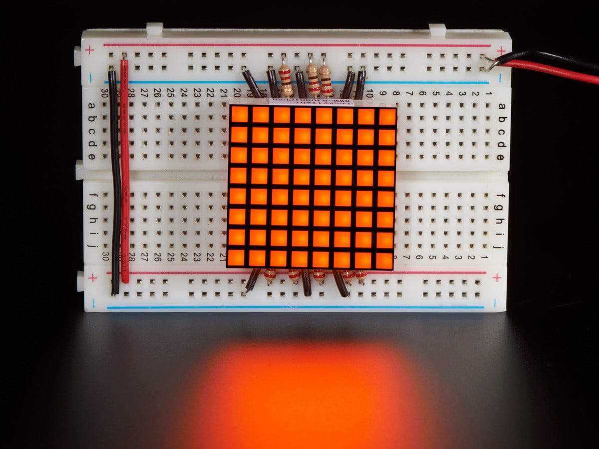 1.2" 8x8 Matrix Square Pixel - Amber (KWM-R30881CUAB) by The Pi Hut - The Pi Hut