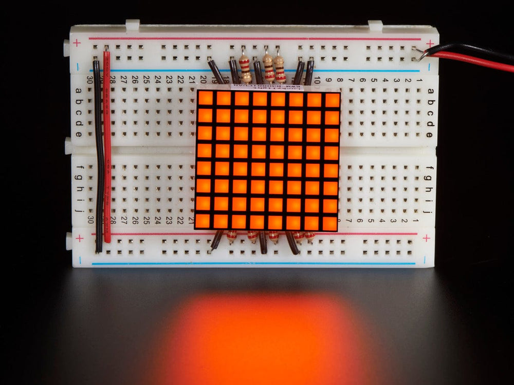 1.2" 8x8 Matrix Square Pixel - Amber (KWM-R30881CUAB) by The Pi Hut - The Pi Hut
