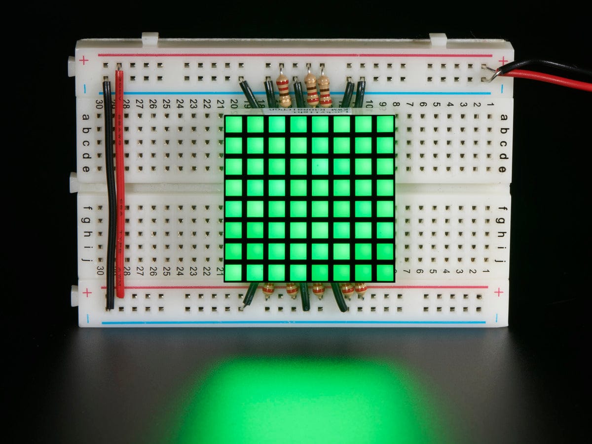 1.2" 8x8 Matrix Square Pixel - Pure Green (KWM-R30881CPGB) by The Pi Hut - The Pi Hut