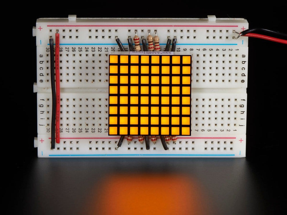 1.2" 8x8 Matrix Square Pixel - Yellow (KWM-R30881CUYB) by The Pi Hut - The Pi Hut