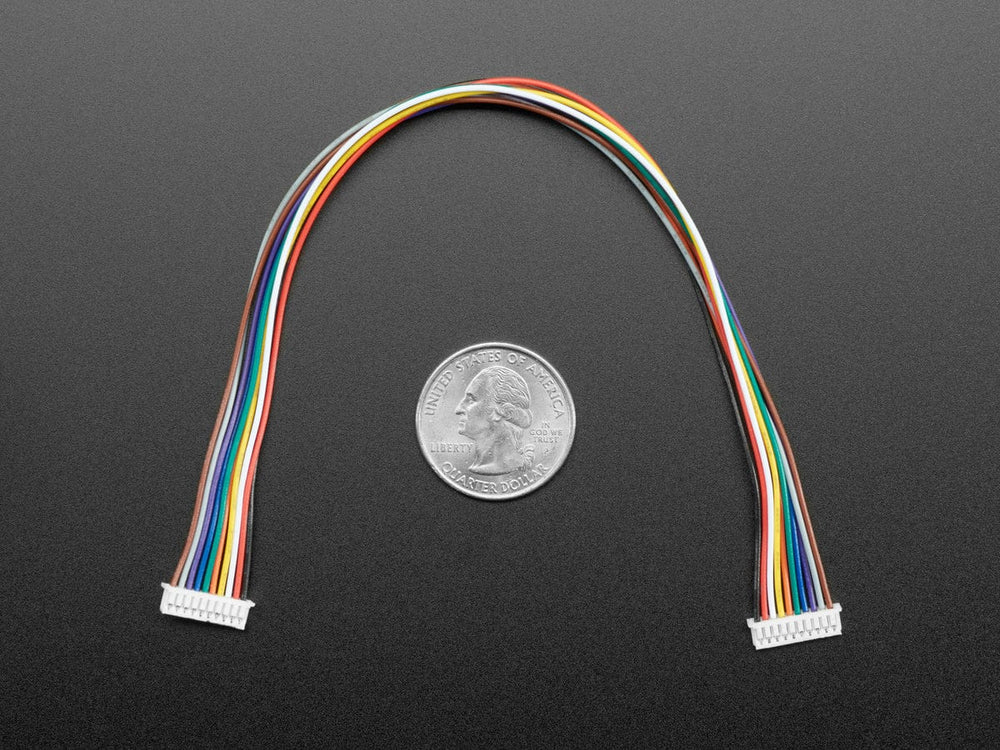 1.25mm Pitch 10-pin Cable 20cm long 1:1 Cable (Molex PicoBlade Compatible) by The Pi Hut - The Pi Hut