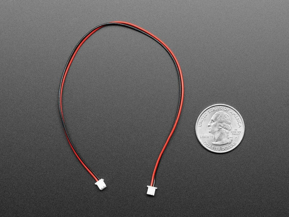 1.25mm Pitch 2-pin Cable 20cm long 1:1 Cable - The Pi Hut