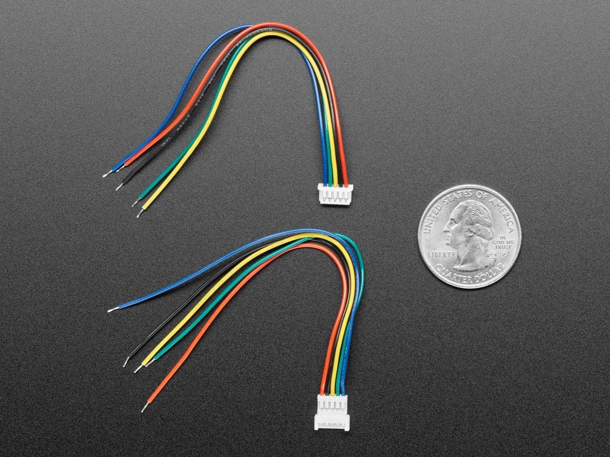 1.25mm Pitch 5-pin 28AWG Cable Matching Pair 10 cm long by The Pi Hut - The Pi Hut