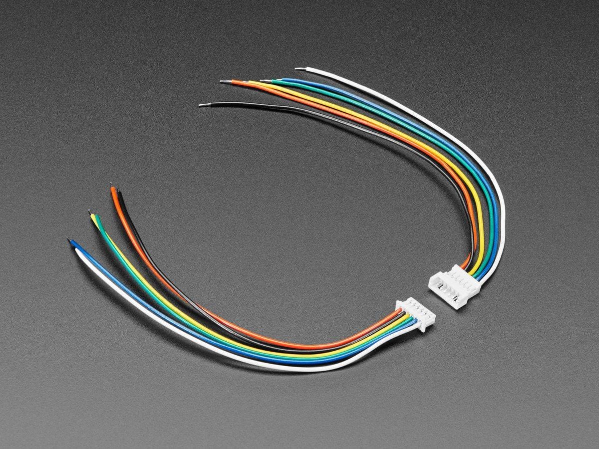 1.25mm Pitch 6-pin Cable Matching Pair - 10 cm long by The Pi Hut - The Pi Hut
