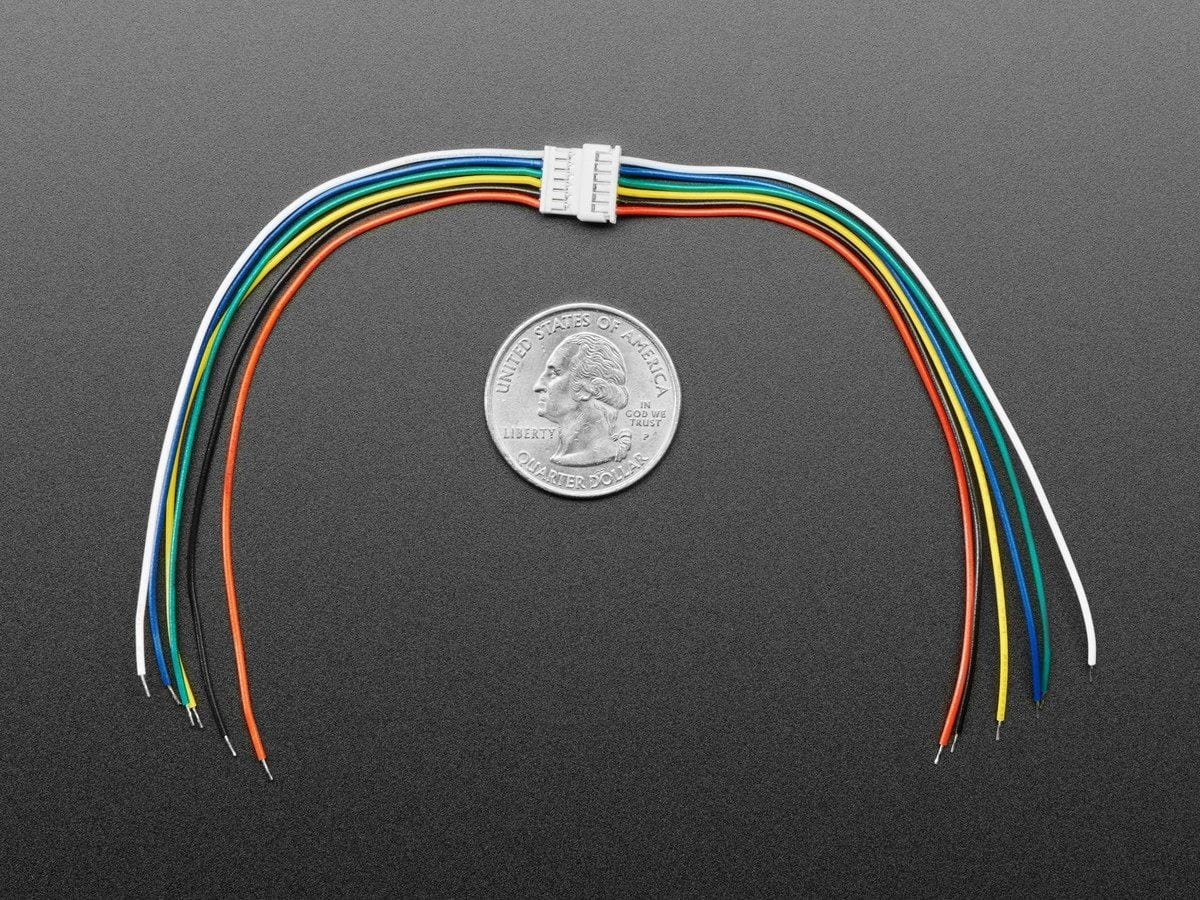 1.25mm Pitch 6-pin Cable Matching Pair - 10 cm long by The Pi Hut - The Pi Hut