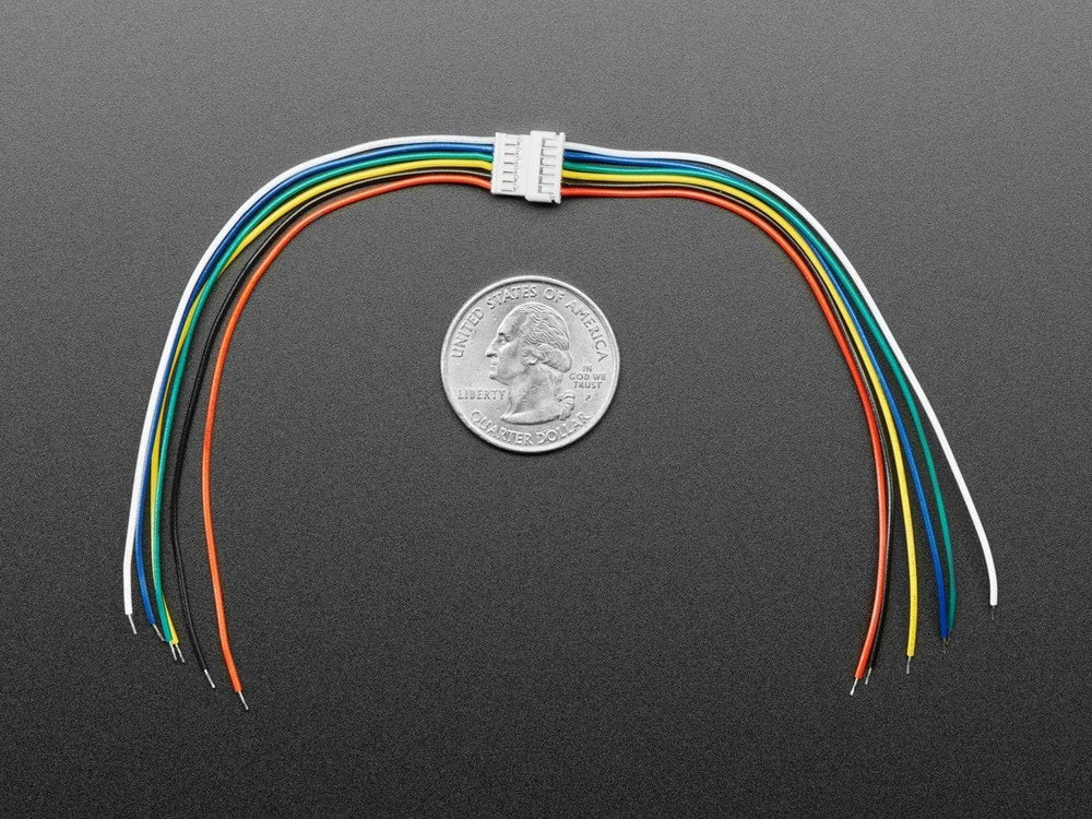 1.25mm Pitch 6-pin Cable Matching Pair - 10 cm long by The Pi Hut - The Pi Hut