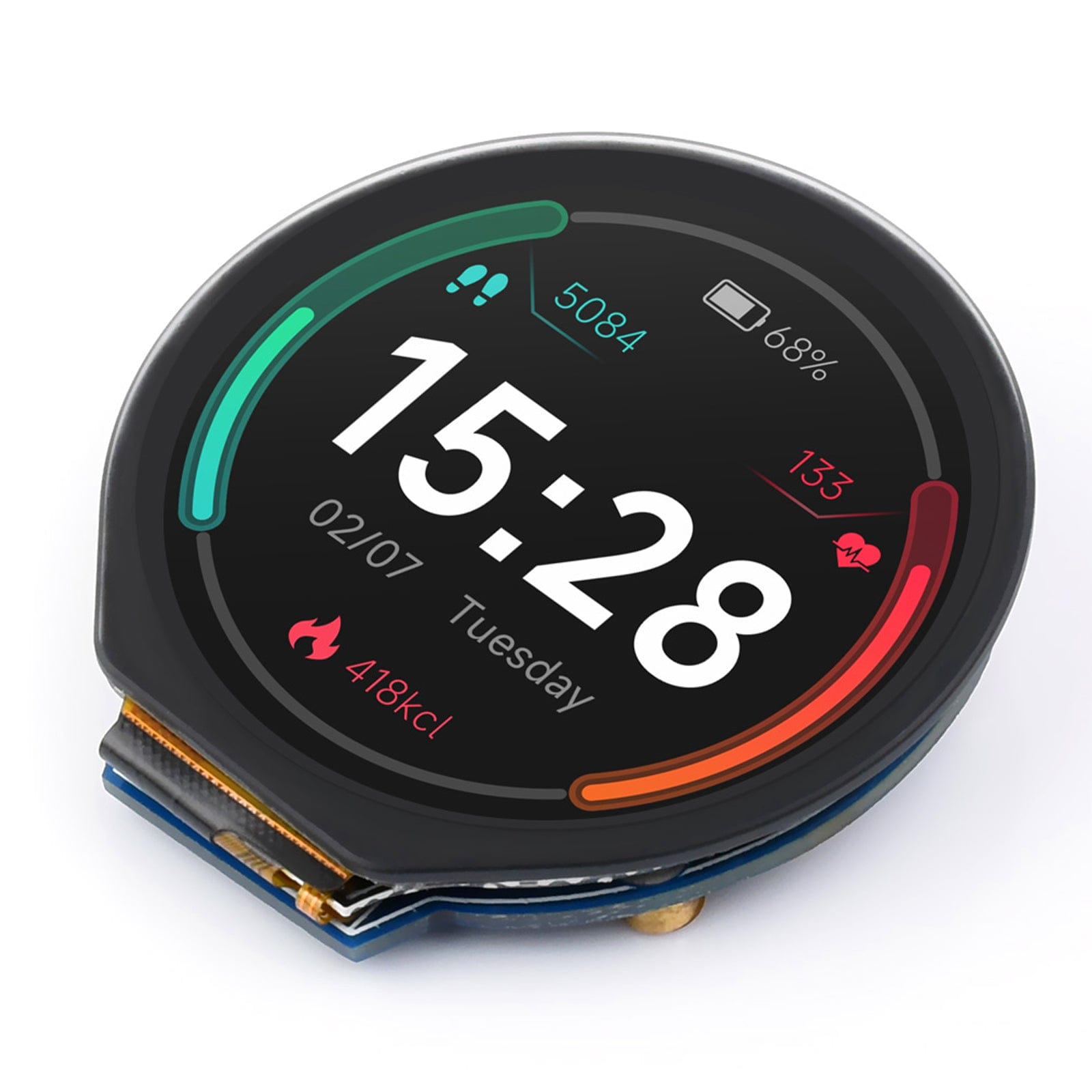 1.28" Round Touchscreen LCD Display Module by Waveshare - The Pi Hut