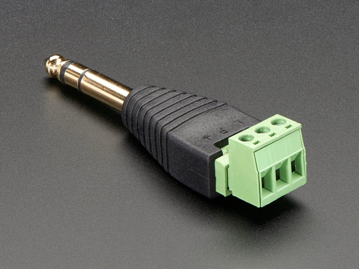 1/4" (6.35mm) Stereo Plug Terminal Block by The Pi Hut - The Pi Hut
