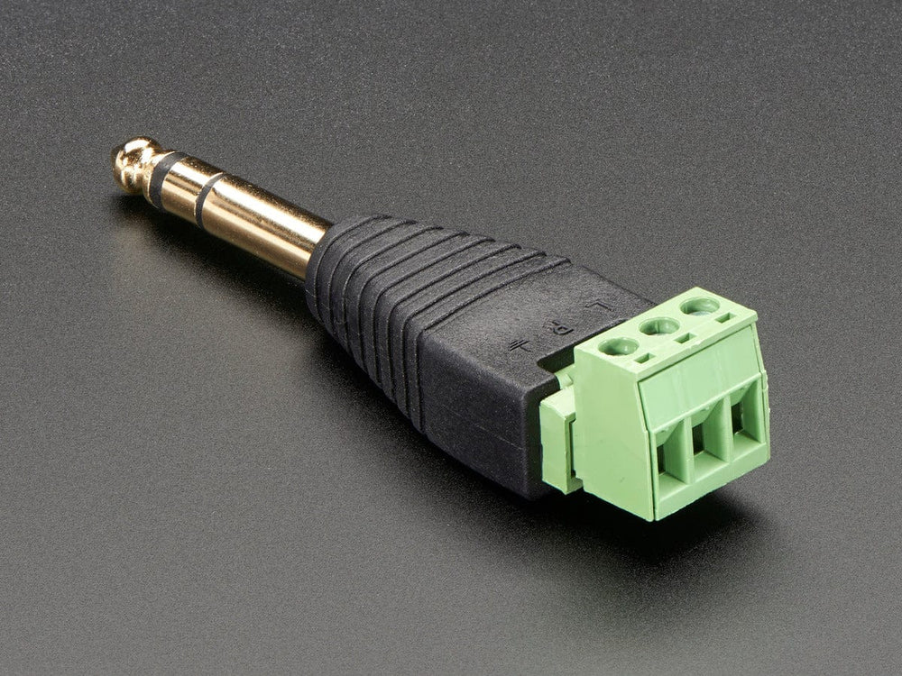 1/4" (6.35mm) Stereo Plug Terminal Block by The Pi Hut - The Pi Hut